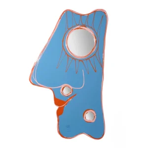 Look At Me Mirror - Matt Blue, Pumpkin, Salmon