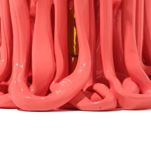Medusa Vase - Clear Amber, Matt Dark Salmon