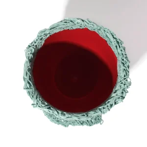 Moss Vase - Aqua, Red