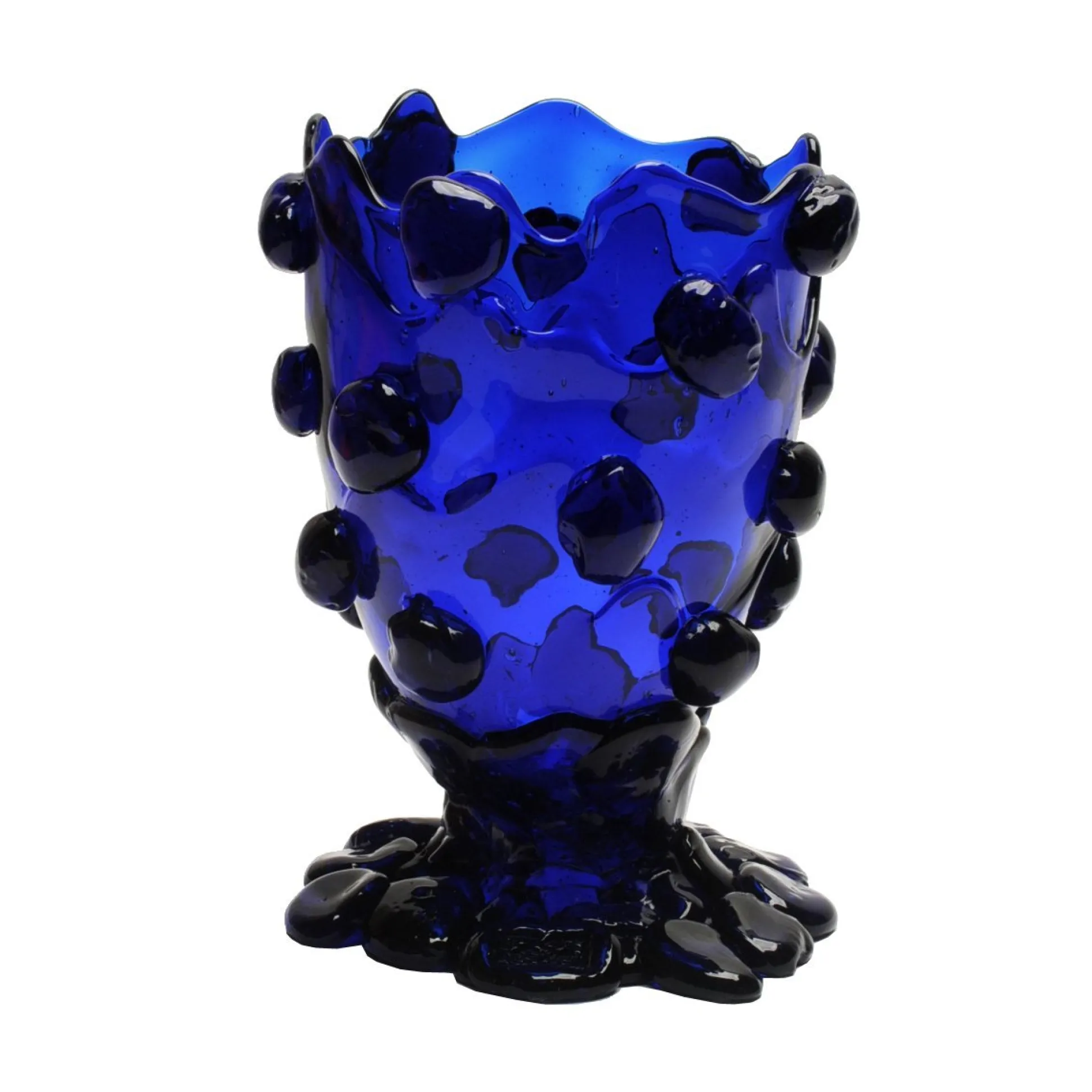 nugget_vase__clear_blue_1.webp Nugget Vase - Clear Blue