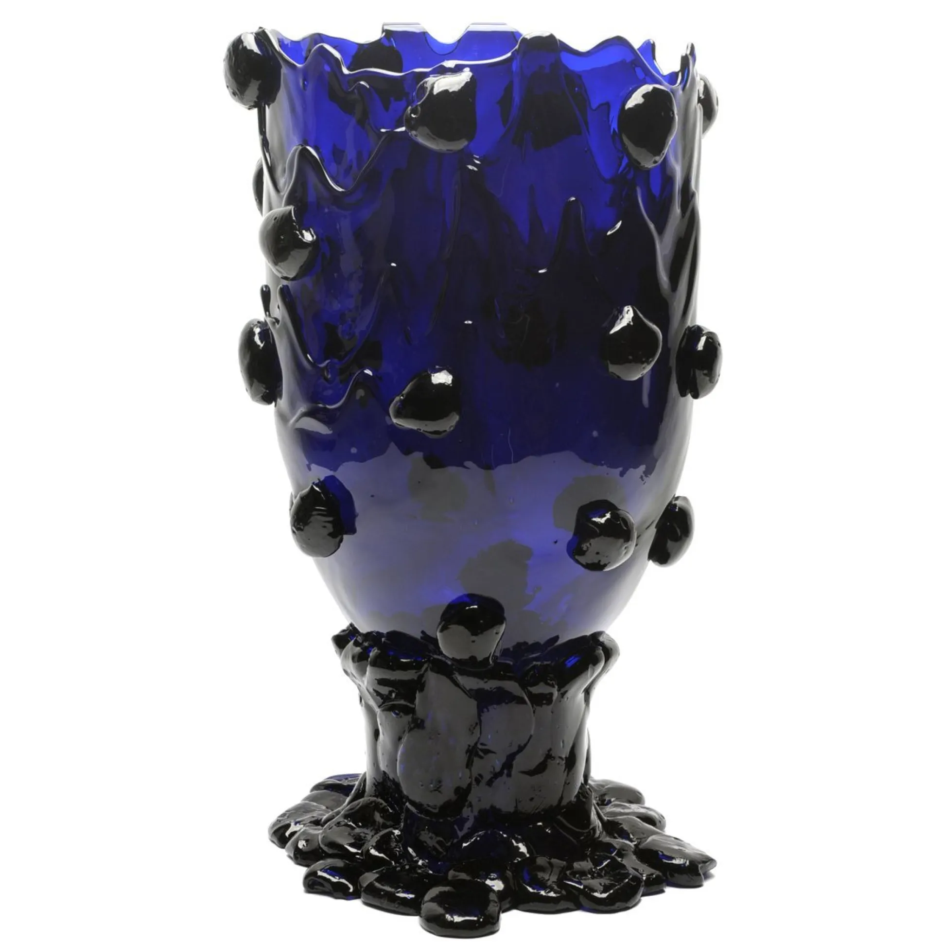 nugget_vase__clear_blue_4.webp Nugget Vase - Clear Blue