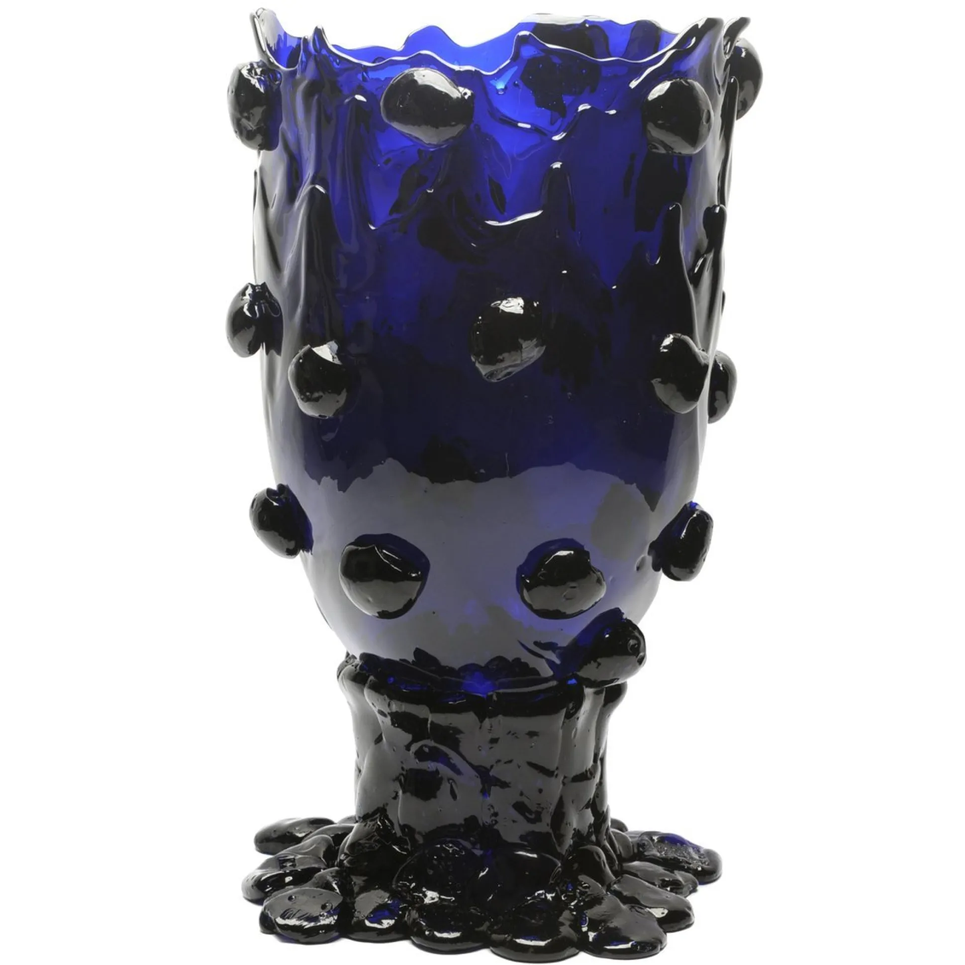 nugget_vase__clear_blue_5.webp Nugget Vase - Clear Blue