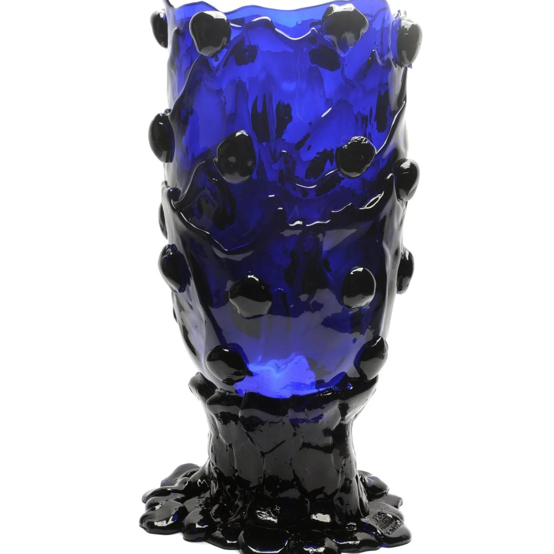 nugget_vase__clear_blue_9.webp Nugget Vase - Clear Blue