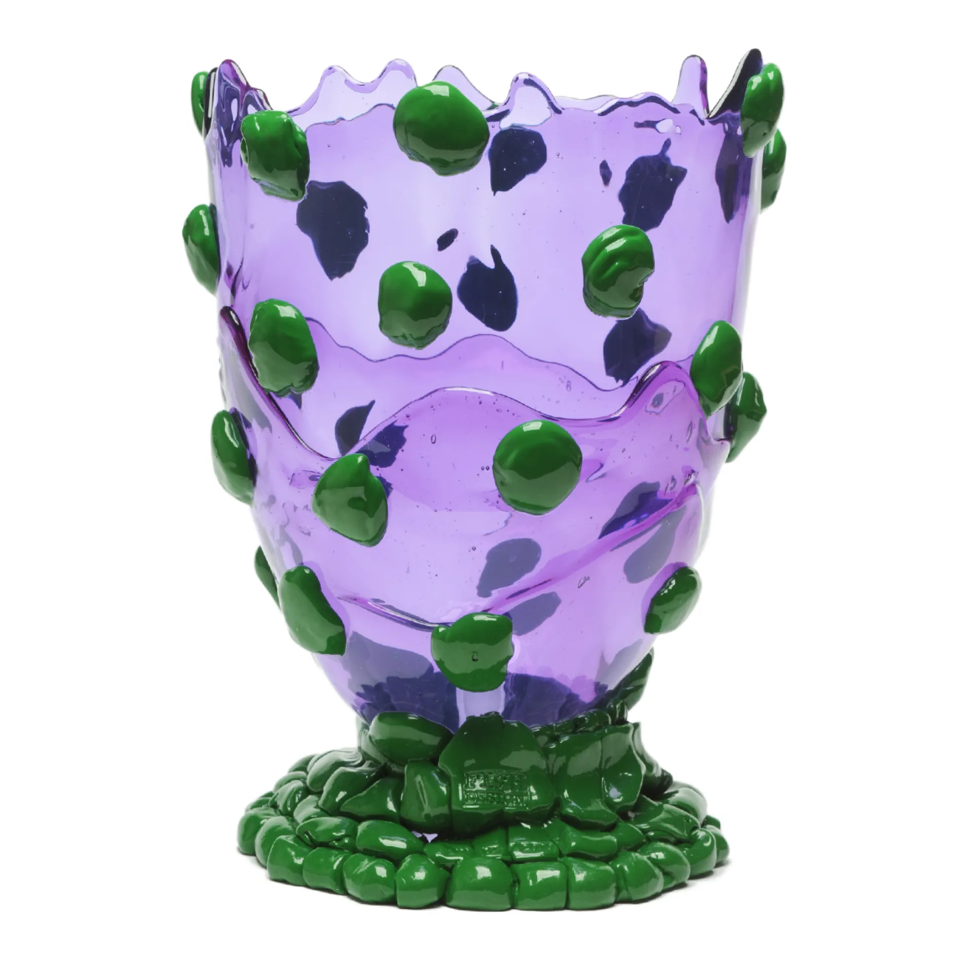 nugget_vase__clear_purple_0.webp Nugget Vase - Clear Purple, Matt Green