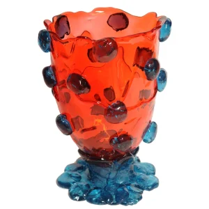 Nugget Vase - Red, Light Blue