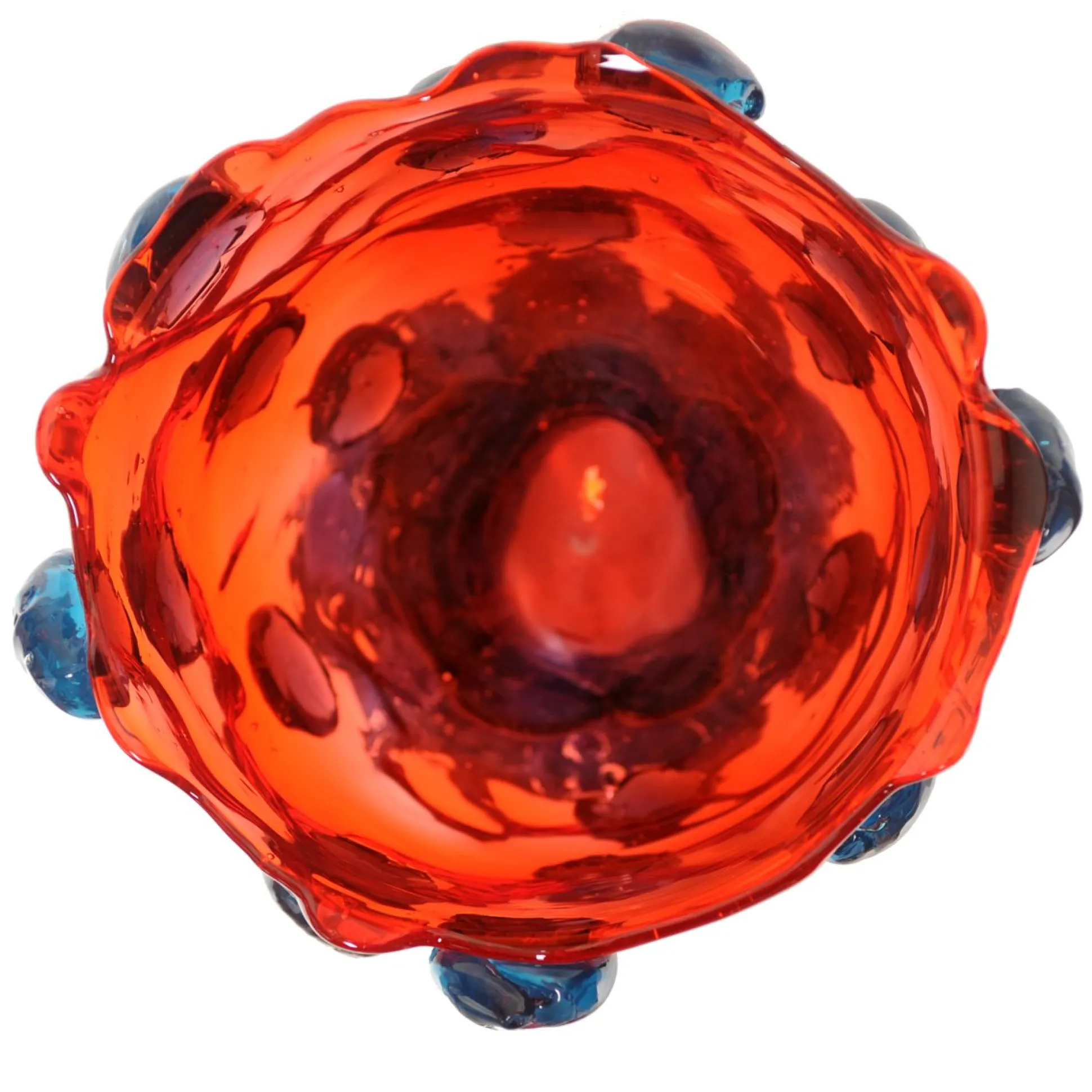 nugget_vase__red_light_bl_2.webp Nugget Vase - Red, Light Blue