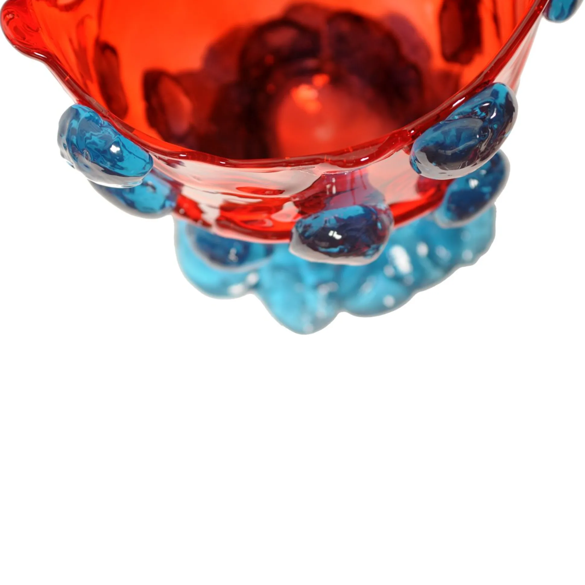 nugget_vase__red_light_bl_3.webp Nugget Vase - Red, Light Blue