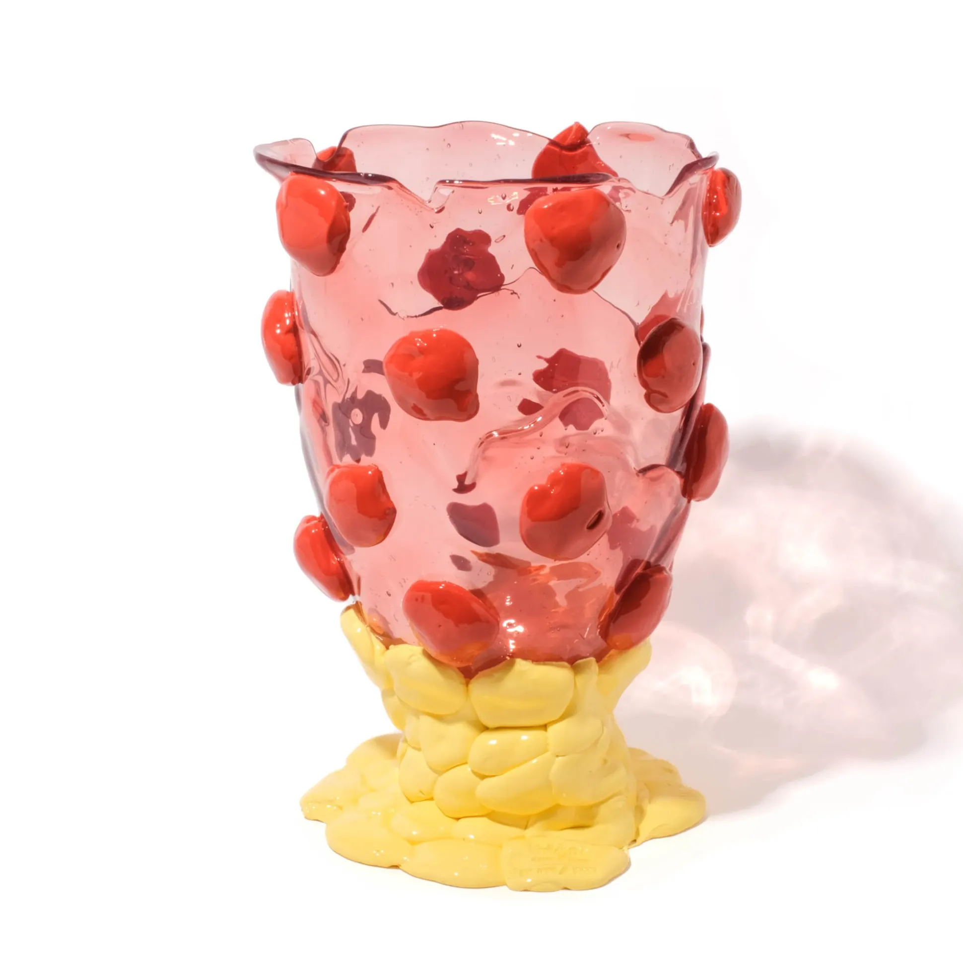nugget_vase_extra_colour__1-2.webp Nugget Vase Extra Colour - Light Fuchsia, Rusty Brown, Pastel Yellow