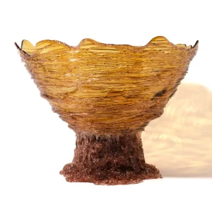 Ogiva Vase - Clear Amber, Antique Pink