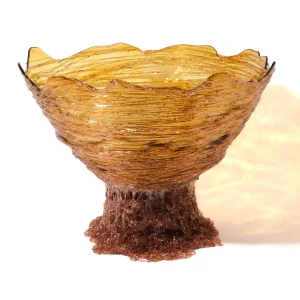 Ogiva Vase - Clear Amber, Antique Pink
