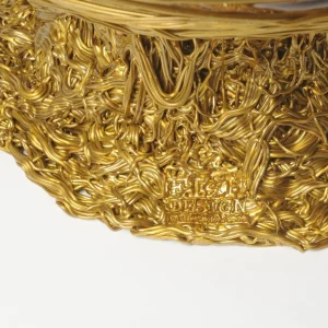Ogiva Vase - Clear And Gold