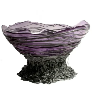 Ogiva Vase - Clear Lilac And Silver
