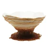 Ogiva Vase - Matt White, Clear Amber