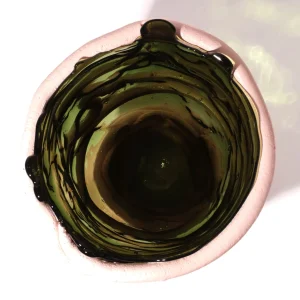 Pompitu I Vase - Bottle Green, Salmon