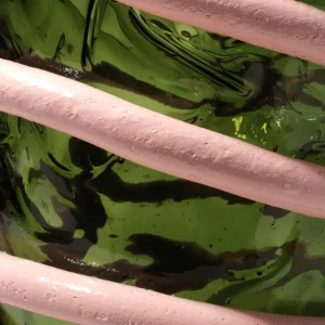 Pompitu I Vase - Bottle Green, Salmon