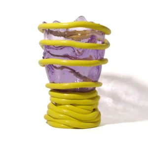 Pompitu I Vase - Lilac, Fluo Yellow