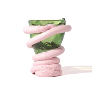 Pompitu I XS - Clear Bottle Green, Pastel Pink