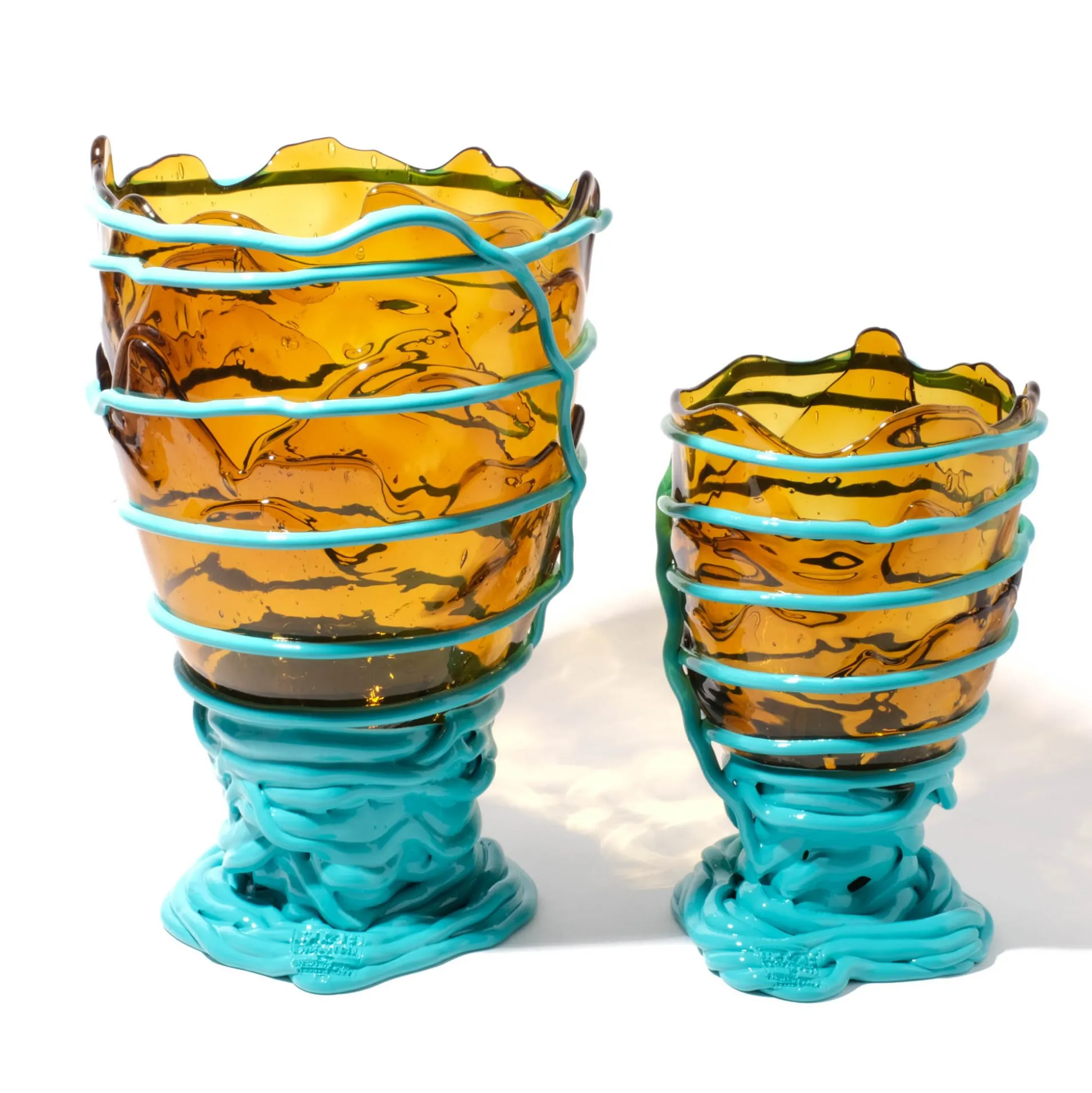 pompitu_ii_vase__clear_am_12.webp Pompitu II Vase - Clear Amber And Matt Turquoise