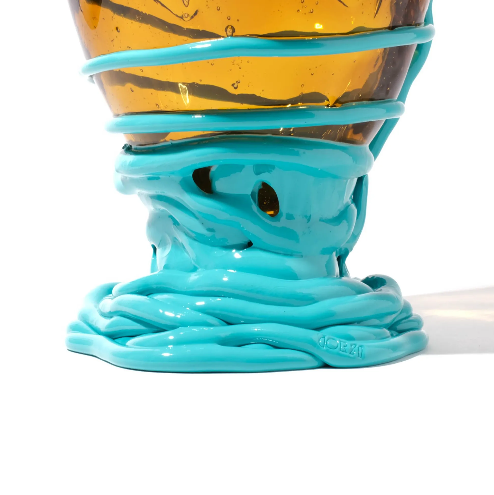 pompitu_ii_vase__clear_am_16.webp Pompitu II Vase - Clear Amber And Matt Turquoise