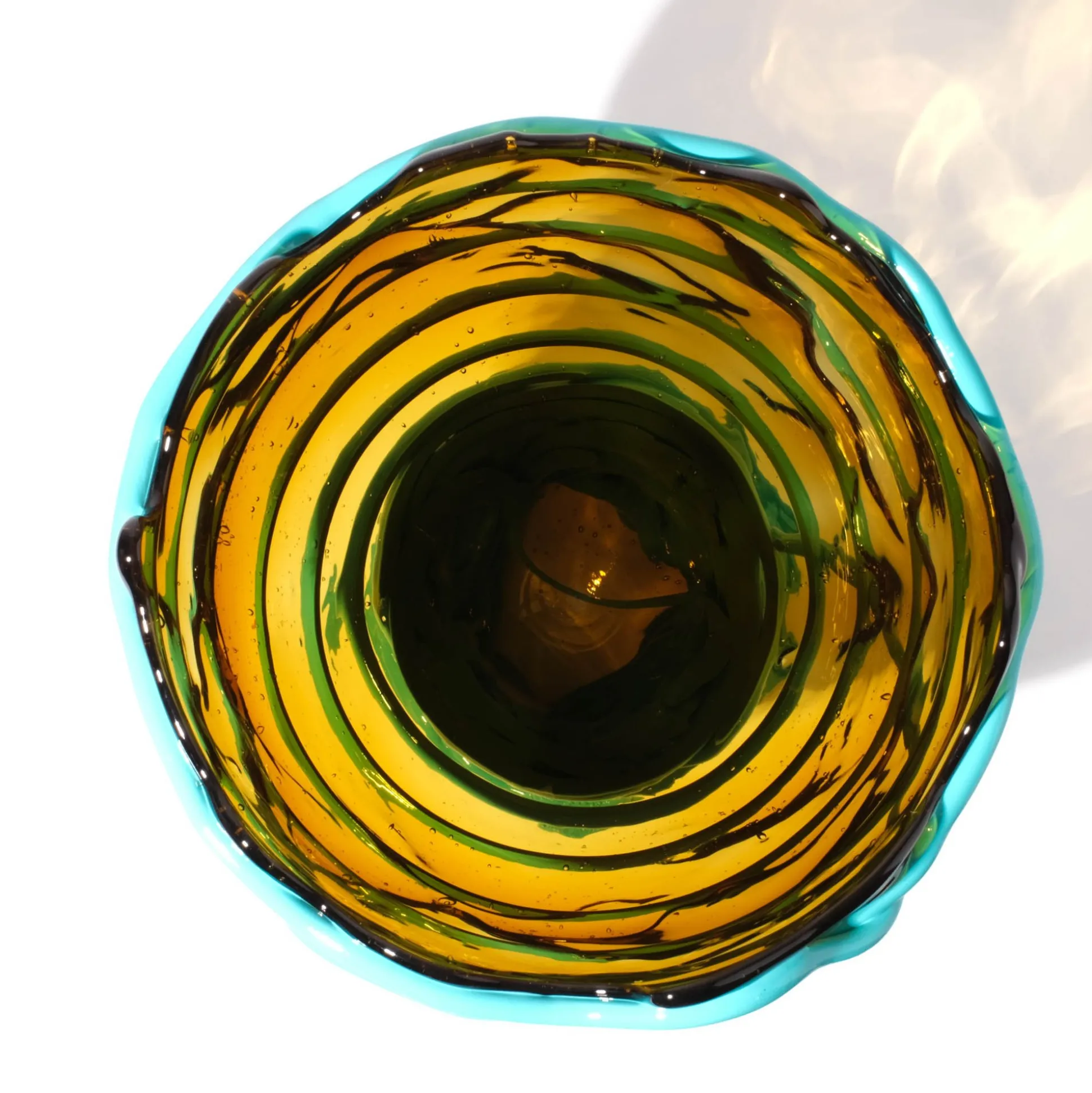 pompitu_ii_vase__clear_am_7.webp Pompitu II Vase - Clear Amber And Matt Turquoise