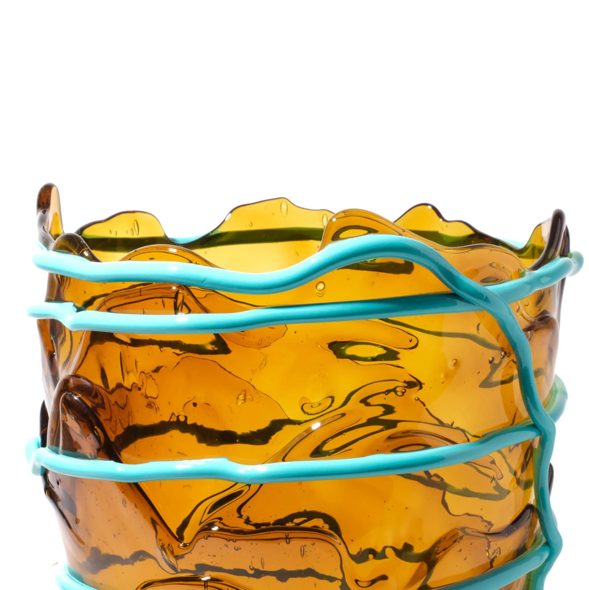 pompitu_ii_vase__clear_am_8.webp Pompitu II Vase - Clear Amber And Matt Turquoise