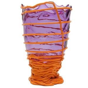 Pompitu II Vase - Clear Lilac And Matt Pumpkin