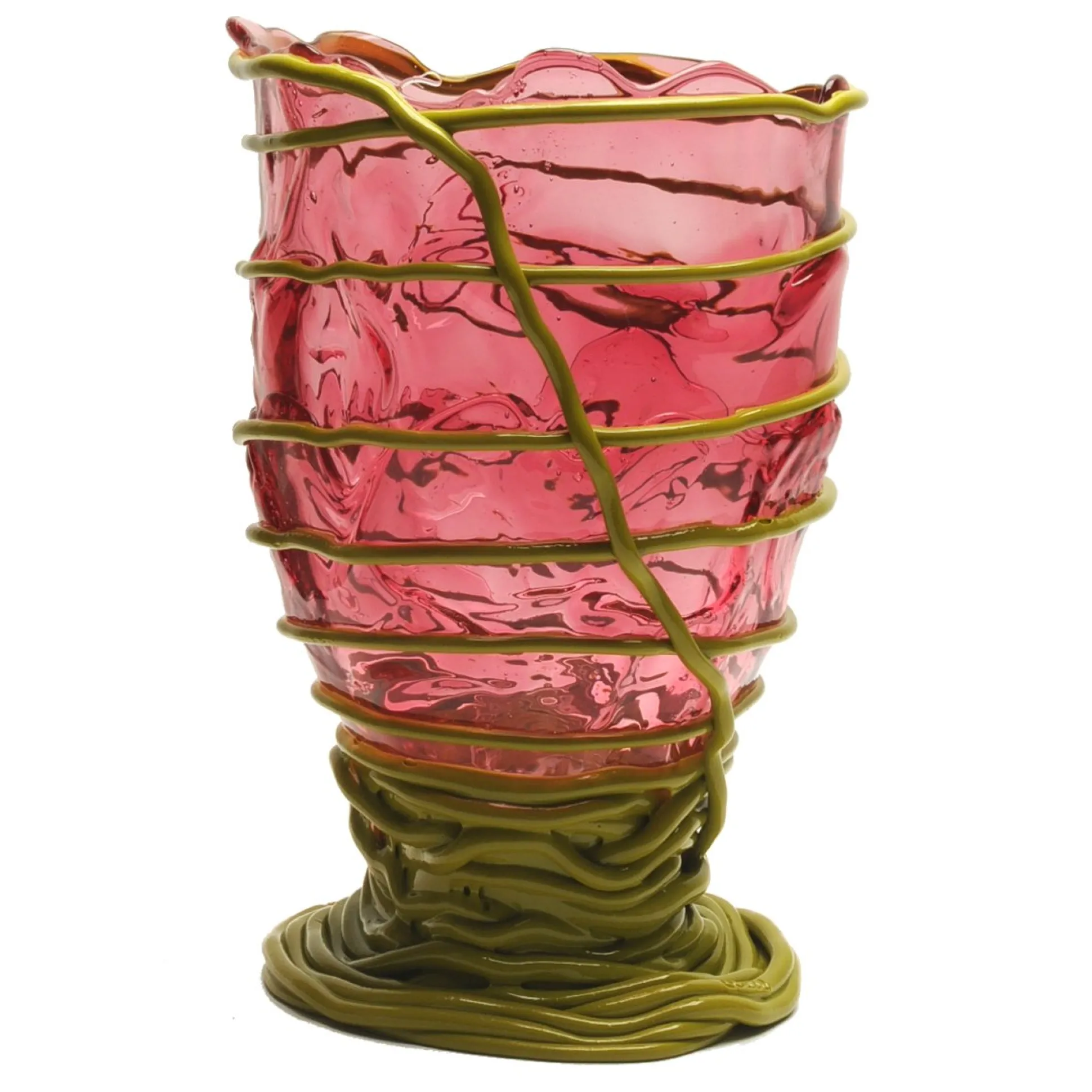 pompitu_ii_vase__clear_li_1-1.webp Pompitu II Vase - Clear Light Fuchsia And Matt Dust Green