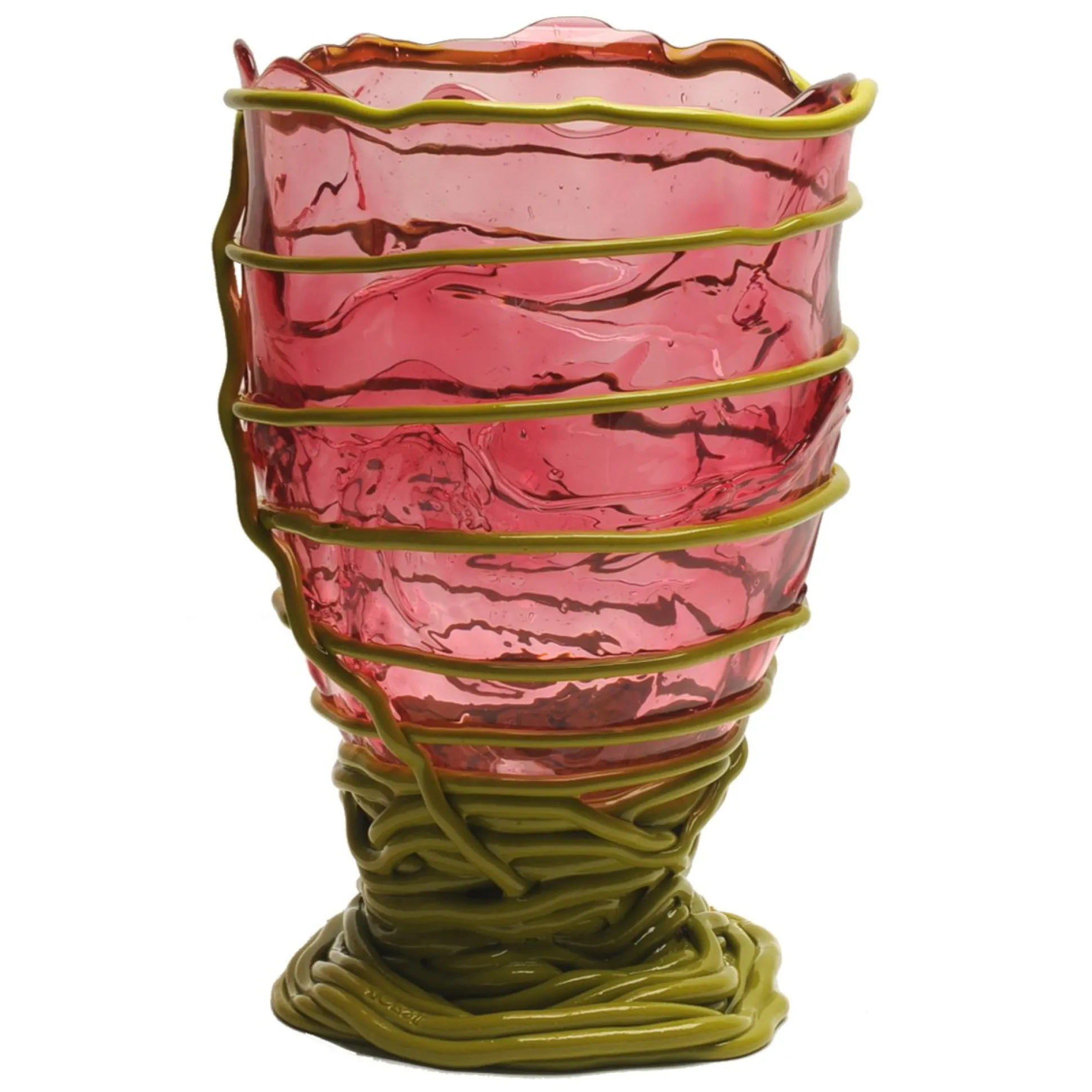 pompitu_ii_vase__clear_li_2-1.webp Pompitu II Vase - Clear Light Fuchsia And Matt Dust Green