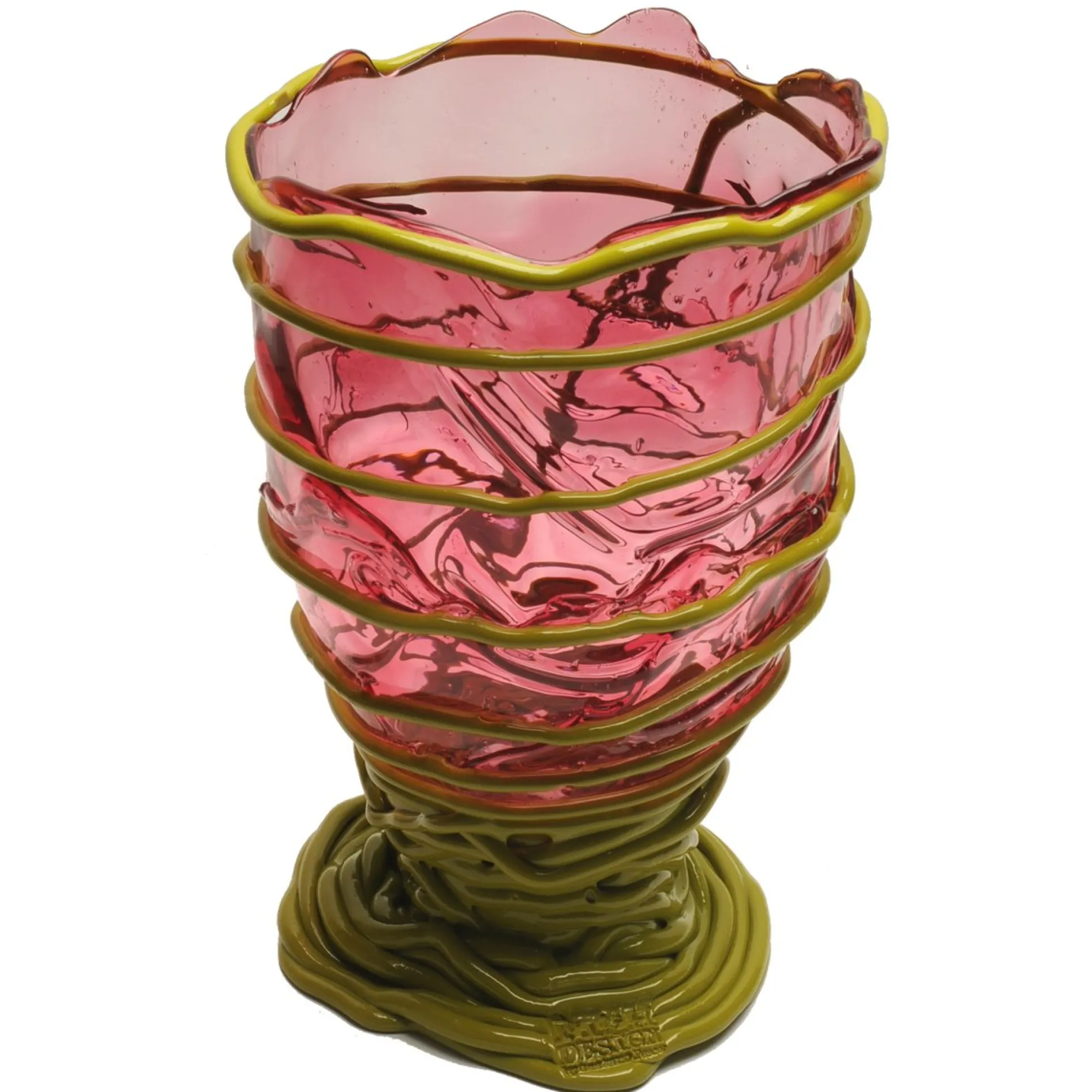 pompitu_ii_vase__clear_li_3.webp Pompitu II Vase - Clear Light Fuchsia And Matt Dust Green