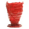 Pompitu II Vase - Matt Red, Clear Red