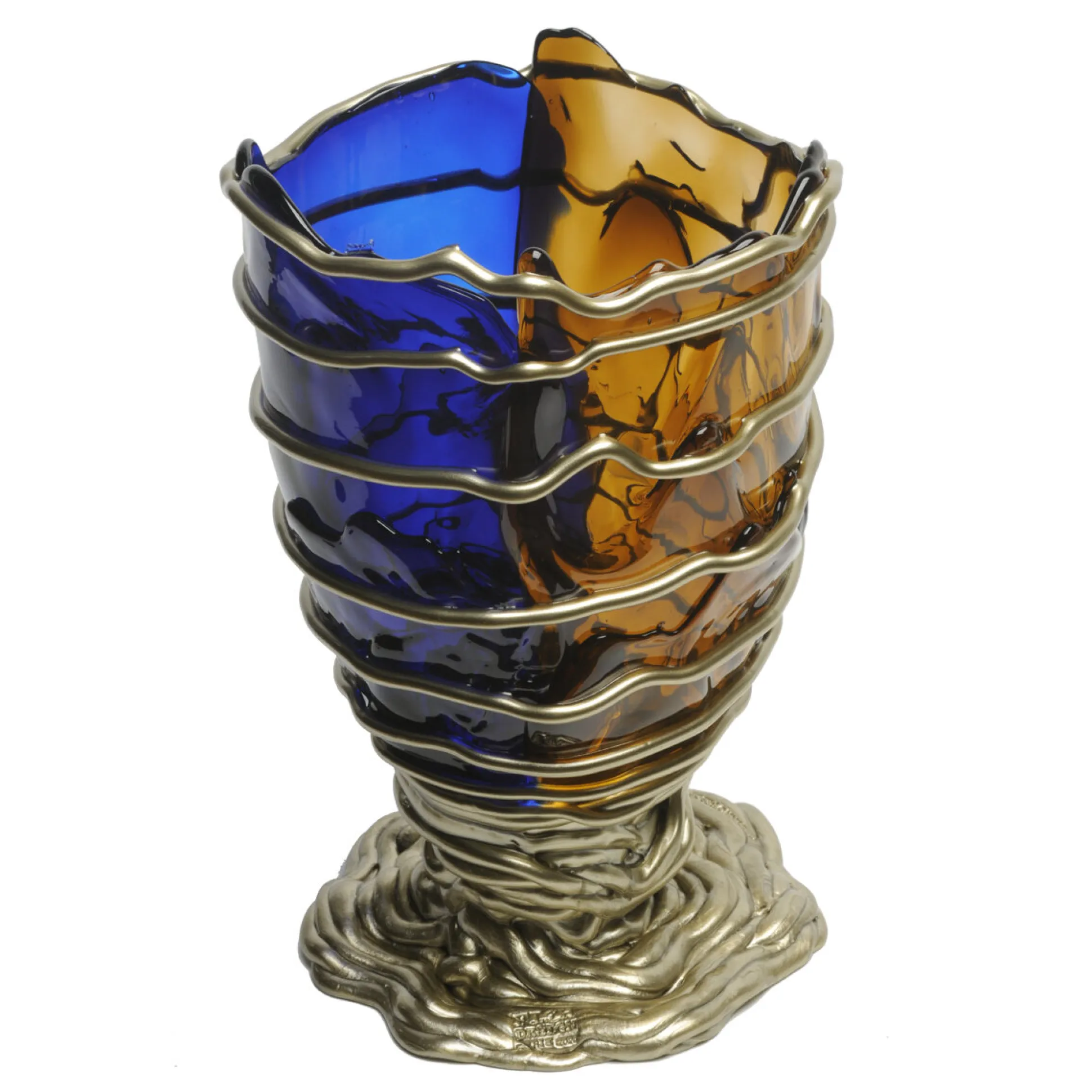 pompitu_ii_vase_extra_col_1-1.webp Pompitu II Vase Extra Colour - Blue, Clear Brown And Bronze