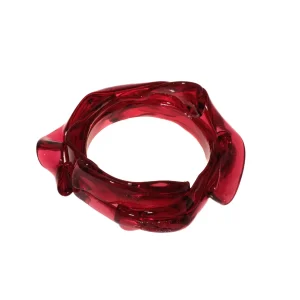 Ribbon Bracelet - Clear Fuchsia 5