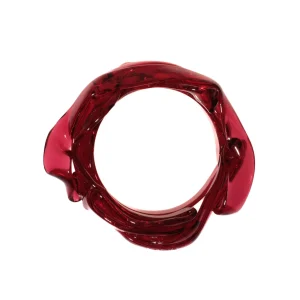 Ribbon Bracelet - Clear Fuchsia 5