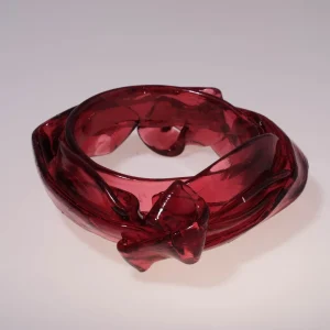 Ribbon Bracelet - Clear Fuchsia 2