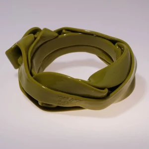 Ribbon Bracelet - Matt Dust Green