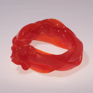 Ribbon Bracelet - Matt Opaline Orange 2