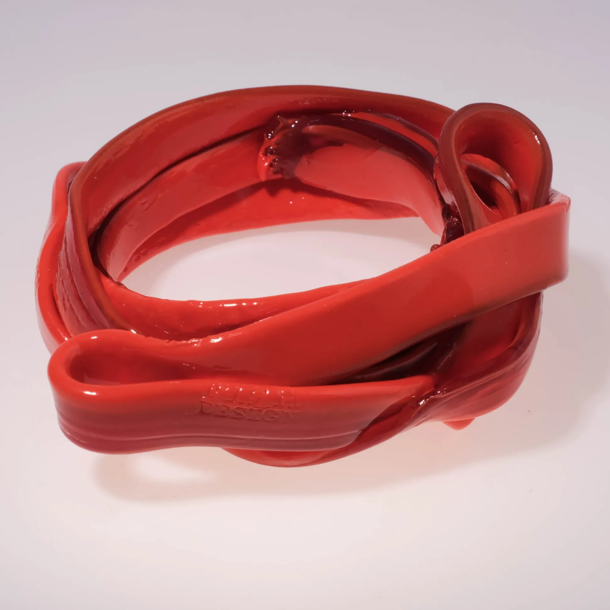 ribbon_bracelet__matt_ora_1-1.webp Ribbon Bracelet - Matt Orange And Clear Orange