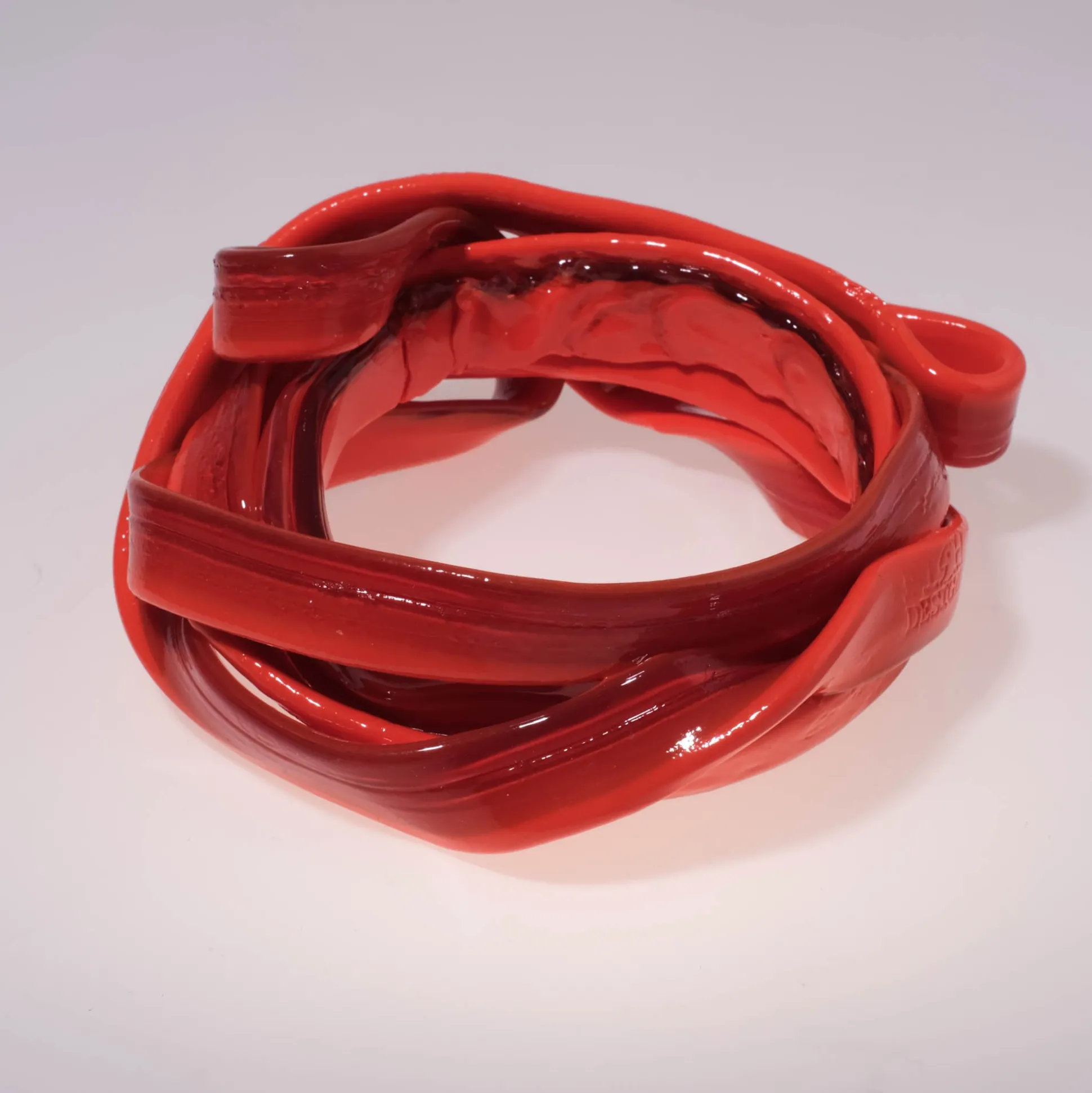 ribbon_bracelet__matt_ora_2-1.webp Ribbon Bracelet - Matt Orange And Clear Orange