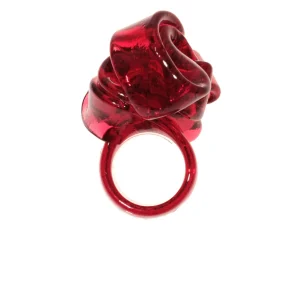 Ribbon Ring - Clear Fuchsia 7