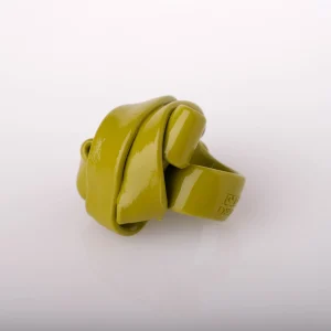 Ribbon Ring - Matt Dust Green 2