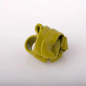 Ribbon Ring - Matt Dust Green 2