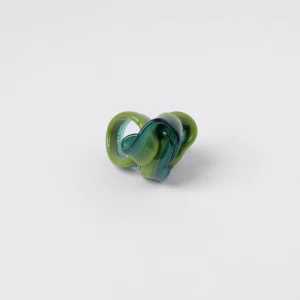 Ribbon Ring - Matt Green And Clear Emerald