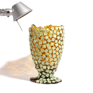 Rock Vase - Clear Amber, Mint