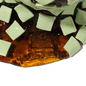 Rock Vase - Clear Amber, Mint