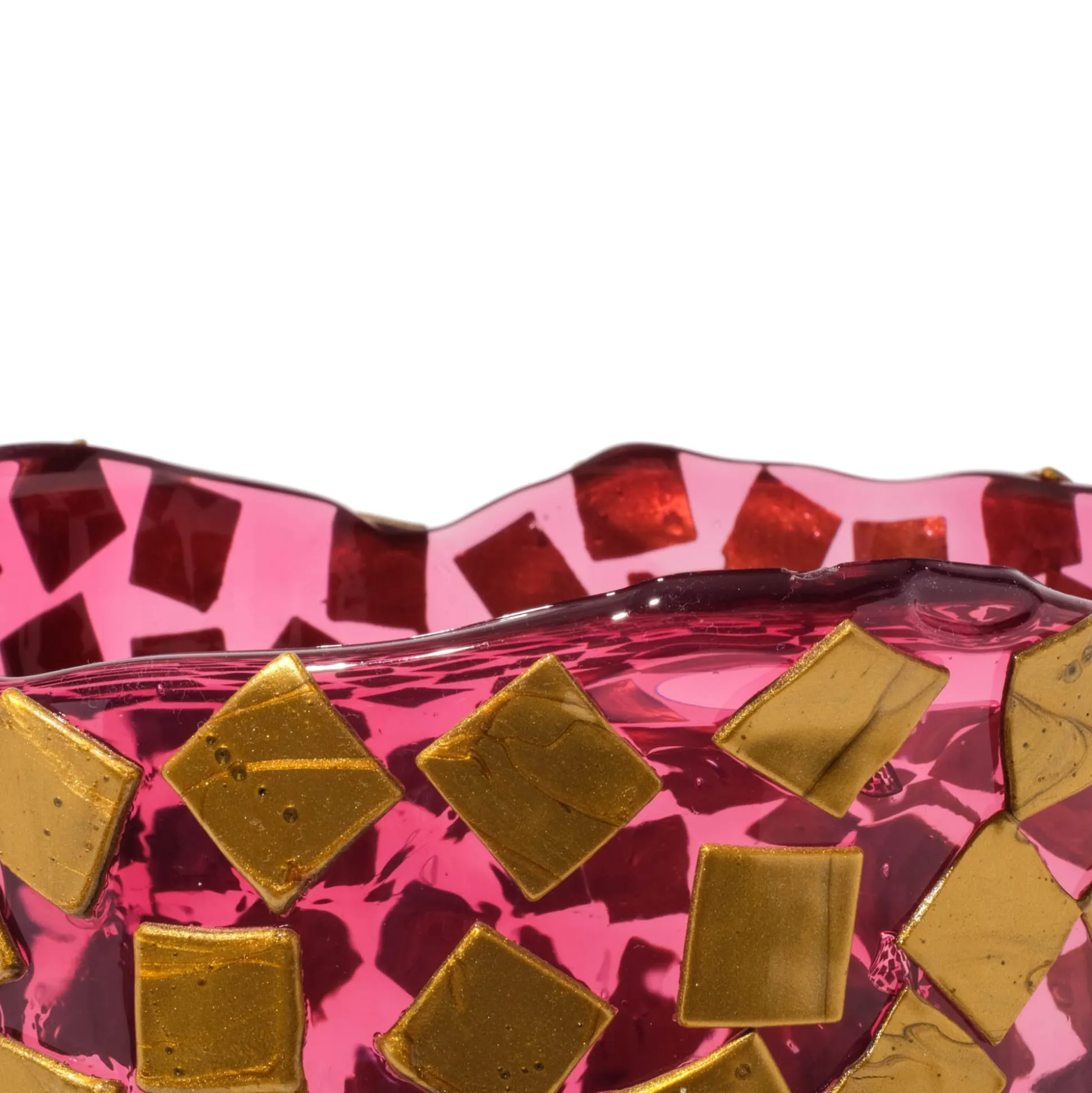 rock_vase__clear_light_fu_4.webp Rock Vase - Clear Light Fuchsia And Gold