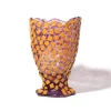Rock Vase - Clear Lilac And Matt Ochre