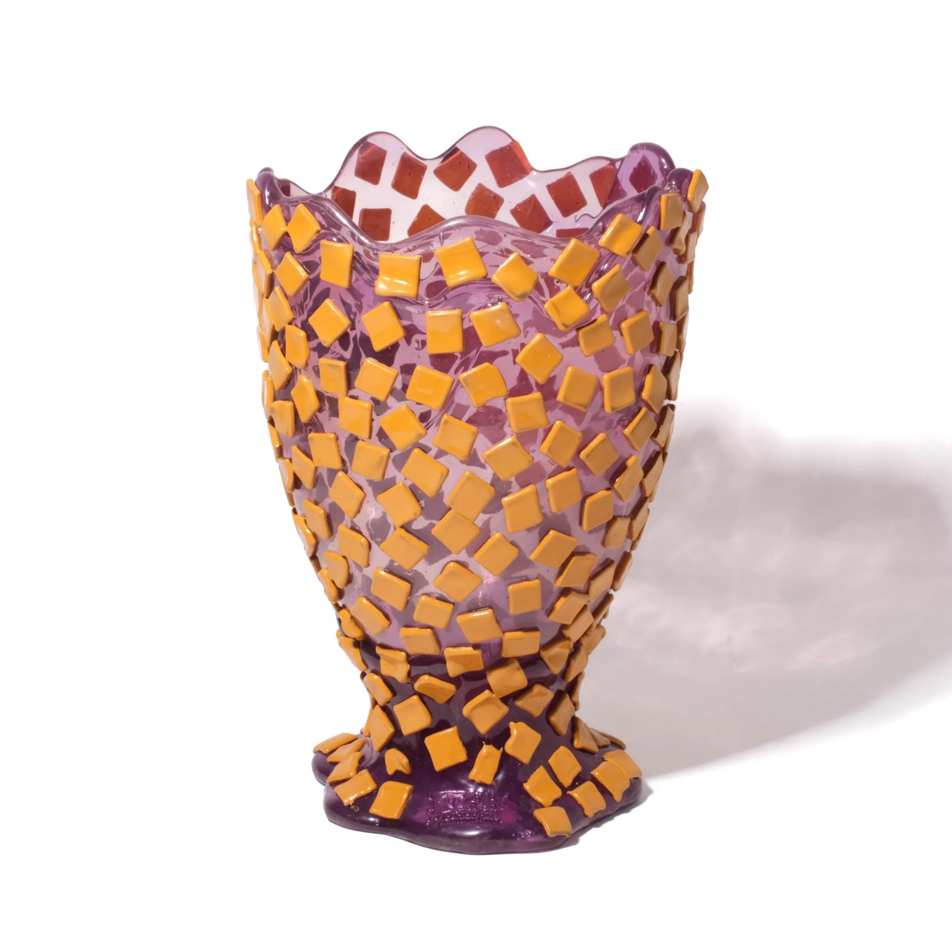 rock_vase__clear_lilac_an_1.webp Rock Vase - Clear Lilac And Matt Ochre