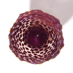 Rock Vase - Clear Lilac And Matt Ochre
