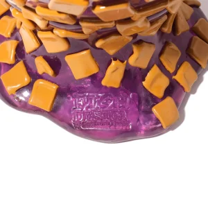Rock Vase - Clear Lilac And Matt Ochre