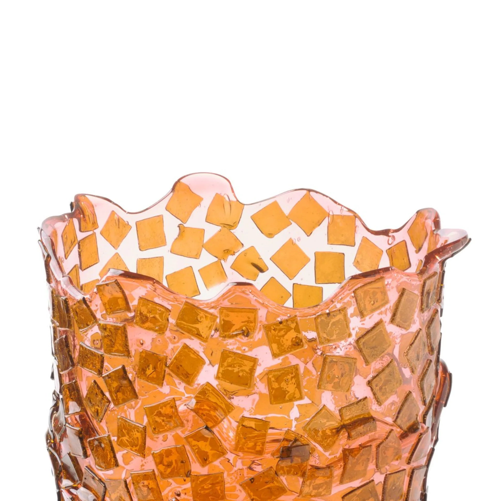 rock_vase__clear_pink_and_2.webp Rock Vase - Clear Pink And Clear Brown